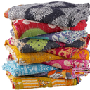 Vintage Kantha Quilts Handmade Old Saree Made gudari Boho Bedding Throw Blanket Bedspread Rally
50W X 72L