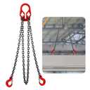 BEAMNOVA Lifting Chains with Adjuster Hooks, 5/16 Inch x 10 Ft, 7000lbs / 3.18 Tons, Chain Slings for Engine Hoist 2 Legs Industrial Grab Hook Heavy Duty