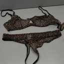 Lilosy Sexy Mesh Sheer Underwire Push Up Lingerie Set Lingerie Set (L)