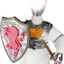 Medieval Knight Dress Up LARP Armor Set Include Dagger Heater Shield Breastplate for Role Play
