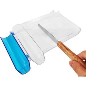 Medarchitect Right Hand Pill Counting Tray with Spatula (Clear - Wood Handle)