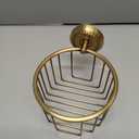 Vintage Toilet Paper Holder Wall Mounted Bathroom Roll Tissue Wire Basket, Antique Brass