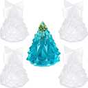 4 Pieces 3D Christmas Tree Silicone Resin Mold Epoxy Resin Handmade Crafts Charms DIY Jewelry Light Holder Making Tools Soap Lotion Bar Mould for Decoration Supplies