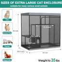 Catio Outdoor Cat Enclosure 50" High Cat Playpen for Multiple Cats, LitaiL 3-Tier Portable Cat House with Mesh Kitten Cats Tent, Outside Cat Cage with Perches for Patio Deck Balcony Large Cat Kennel