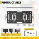 Metal Mailbox Mounting Bracket,Universal Post Mount Mailboxes Board,Mailbox Bracket for Wood or Hollow Posts,Mailbox Mounting Plate Compatible with Most Sizes of Post Mount Mailboxes
