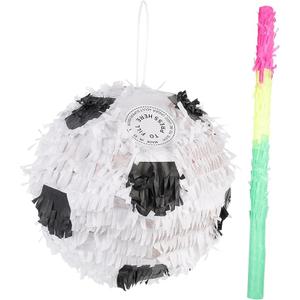 2pcs Pinata Soccer Decorations Sports Party Decor Wedding Piata Football Balls for Kids Paper Party Supplies Round