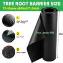 West Bay 50ft x 24in x 60mil Tree Root Barrier, Heavy-Duty Bamboo Root Barrier Weed Blocker for Landscape Tree Ring Edging Garden Borders Driveway and Sidewalk Protection Roads