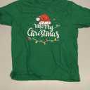 Merry Christmas Lights Red Santa Hat Xmas Family Men Women T-Shirt S