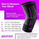 APOYO Elbow Brace for Tendonitis and Tennis Elbow, Elbow Compression Sleeve, Elbow Brace for Women and Men w/ Adjustable Strap for Tennis Elbow Relief, Weightlifting, Arthritis, Workouts, Reduce Joint Pain During Fitness Activity (Purple (Pair), Medium) (Black, M)