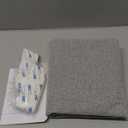 RYB HOME 100% Blackout Linen Door Window Curtains, Privacy Small French Door Curtain, Shades for Front Window, Thermal Insulated Covering with Tie Up, W 26 x L 20, 1 Panel, Light Grey