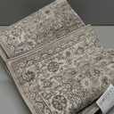 Machine Washable Kitchen Runner Rugs: 2'x 6' Hallway Rug Stain Resistant Non Slip Low Pile Soft Carpet Runners for Hallways Indoor Entryway Kitchen Laundry Room Bedroom Bathroom Farmhouse (Brown Grey Cream)