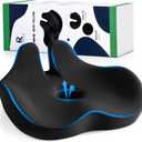 Ryoko Seat Cushion, X Large Memory Seat Cushion for Office Chairs, Car Seat, Airplane, Wheelchair, Pressure Relief Sciatica and Tailbone Pain Relief for Long Sitting Office Workers, Car Drivers (Black)