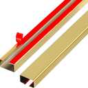 Stainless Steel Management Raceway of Cables, 3-Pack 39.37in Metal Cable Condenser, Self-Adhesive Wire Cord Hider, No Screws No Drill On Wall Cable Cover Channels for Floor Home Office Kitchen (Mirror Gold)