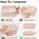 Veken 9/11 Set Compression Packing Cubes for Travel Essentials,Compressible Expandable Large Luggage Suitcase Organizer Bags for Clothing,Durable Space Saver Storage Bags with Toiletry Bags(Beige)