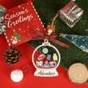 3 x 2025 Travel Christmas Ornaments Gifts, Christmas Tree Decoration Wooden Ornament, Christmas Decorative Hanging Sign for Men Women Mom Dad Friends (Adventure)