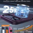 Magnetic for iPhone 17 Pro Case,[Anti-Slip][Compatible with MagSafe][Military Grade Drop Protection] Shockproof Protective Translucent Matte Phone Case for iPhone 17 Pro Case,Deep Purple