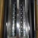 Mecity 4 Slice Toaster, Long Slot Toaster with Timer, Bagel, Defrost, Reheat, Cancel Functions, Warming Rack, Removable Tray, 6 Browning Settings, Extra Wide Slots, Stainless Steel, 1300W (Black)