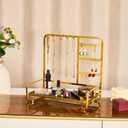 Jewelry Organizers Storage Stand Necklace Bracelet Earring Holder Box Tray jewelry display room decor,Metal,Goden