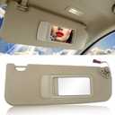 Jaronx Compatible with BMW Sun Visor for 3 Series E90 Sedan E91 Touring 2005-2011/ X1 E84, Right Passenger Side Sunvisor with Mirror Replacement for BMW E90/E91/E84 51167252010(Beige, Right)