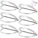 Zonon 6 Pcs Aluminum Face Shield Adapter for Grinding Cutting Cap Style Hard Hat Safety Face Mask Shield Visor Bracket (White), 1 Count