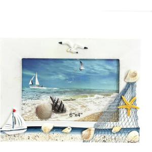 4 x 6 Mediterranean Photo Frame Beach Picture Frames Ocean Photo Frame Decorative Photo Frames Ideal for Home Marine Decor