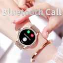 Elegant Women's Smart Watch with AI Voice Assistant, Calling, Breath Training and More Personalized Features for iOS and Android Devices, Rose Gold