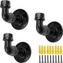DSDS Industrial Pipe Hooks 3 PackRobe Towel Hook Wall Mounted,Heavy Duty DIY Wall Mounted Rustic Coat Hanger Hat Holder