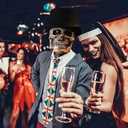 Full Head Skull Mask, Scary Skeleton Latex Costume Mask for Cosplay, Halloween, Dance, Carnival, Masquerade, Party