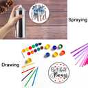 34 Pieces Inspirational Word Stencils 3 in Motivational Quotes Stencils Reusable Christian Saying Stencil for Painting on Wood Signs Wall Home Decor (34pcs Words)