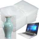 50 Pcs Bubble Pouch Wraps, 8"x12" Double Walled Clear Bubble Out Bags for Packing, Shipping, Storage, and Moving - Shockproof Cushioning Bags for Fragile Items