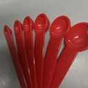 6 Pieces Red Measuring Cups and Spoons, Stackable Plastic Kitchen Gadgets for Baking