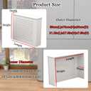 Waterproof Radiator Cover Cabinet, White Louvered Heating Heater Covers for Radiators Shelf with Top for Home Living Office Hide Cluttered Pipes Decor(31.5 Lx27.6 Hx7.9 D)