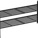 SUFAUY 2-Tier 33" Wide Shoe Rack, Closet Metal Shoe Rack Organizer Heavy Duty, Stackable, Black (1 pack)