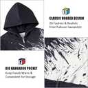 uideazone Boys Girls Zip Up Hoodies 3D Graphic Hooded Sweatshirts Hoody Coat with Pockets for Kids 6-14T (8-10 Years, A1-black and White)