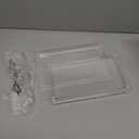 Acina 2-Tier Bathroom Organizer Countertop: Multi-Purpose Makeup Organizer - Large Skincare Exquisite Vanity Organizer for Cosmetics, Perfume Amber Clear (2-Tier with 4-Drawer)