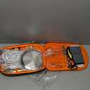 Portable Camping Kitchen Utensil Set-27 Piece Cookware Kit, Stainless Steel Outdoor Cooking and Grilling Utensil Organizer Travel Set Perfect for Travel, Picnics, RVs, Camping, BBQs, Parties and More (Orange)