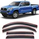 Side Car Window Deflectors for 2016-2023 Toyota Tacoma Rain Guards Window Visor Shades, with Crew/Double Cab, Truck Accessories Sun Shade in-Channel 194768 2017 2018 2019 2020 2021 2022
