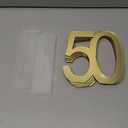 6 Pcs Mirror Gold 50th Birthday Decorations for Men and Women Acrylic Anniversary Decorations Table Numbers Centerpieces for Birthday Party