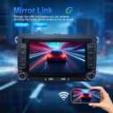4G+64G Android13 7 Inch IPS Screen Wireless Apple CarPlay Android Auto Car Stereo for VW Jetta Seat Passat Tiguan CC Golf Skoda Radio with FM AM RDS BT GPS WiFi SWC Backup Camera MIC