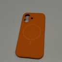 EXZLLEN Magnetic for iPhone 17 Case, Compatible with MagSafe, Integrated Silicone Camera Control Cover Protection, 3.0mm Thicken Silicone Phone Cover for 17 6.3", Orange