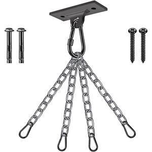 Dolibest Heavy Bag Hangers Brackets, Punching Bag Hangers, Heavy Bag Ceiling Mount with Carabiner for Body Weight Strength Training Systems, Aerial Yoga Swing & Hammock, Resistance Band