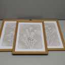Framed Boho Botanical Flower Wall Art Set of 3, Vintage Minimalist Neutral Floral Wall Decor Paintings, Rustic Farmhouse Wildflower Artwork Prints Picture for Living Room Bedroom Bathroom 12x16 Inch