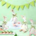 Chunful 6 Set Sage Green One Silly Goose 1st Birthday Decoration 11.8 Inch Soft Goose Stuffed Animal Baby Shower Centerpieces Swan Stuffed Animal with Balloon Table Decor for Wedding Gift Party Favor