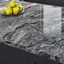 Livelynine 36 X197 Inch Extra Wide Glossy Marble Countertop Peel and Stick Wallpaper Waterproof Contact Paper for Countertops Self Adhesive Counter Covers Kitchen Vinyl Wrap Table Top Laminate Sheets