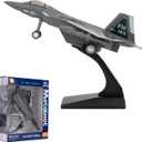 Fighter Airplane F22 Toy Model, Military Die-cast Alloy Pull Back Airplane Toy for Kids Adults, Aircraft Display & Collection, Gift Black