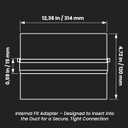 Draft Blocker 12'' Inch - Backdraft Damper - Draft Stopper - Backflow Preventer - Inline Fan Vent Deflector - One-Way Airflow Ducting - Dryer Duct Connector with Backdraught Flap