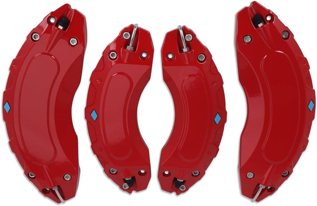 Brake Caliper Covers Compatible for Chevrolet Blazer 18 in 19 in Wheel Hub fit for Front and Rear Car Caliper Cover 2022 2023 2024 for Chevy Blazer Set of 4 Red