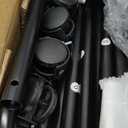 SONGMICS Dresser for Bedroom, Chest of Drawers, Steel, MDF, 4 Non-Woven Fabric Drawers, Storage Organizer Unit, Closet, Entryway, Ink Black and Ebony Black ULGS314B01S