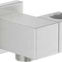 AVIVG Brushed Nickel Bathroom Brass Wall Mount Adjustable Handheld Shower Head Bracket Holder