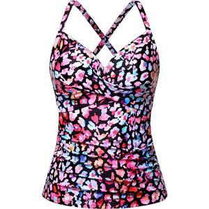 Women Tankini Bathing Suit Top - Twist Front V Neck Swim Top Only Ruched Tummy Control No Bottom 2025, Small